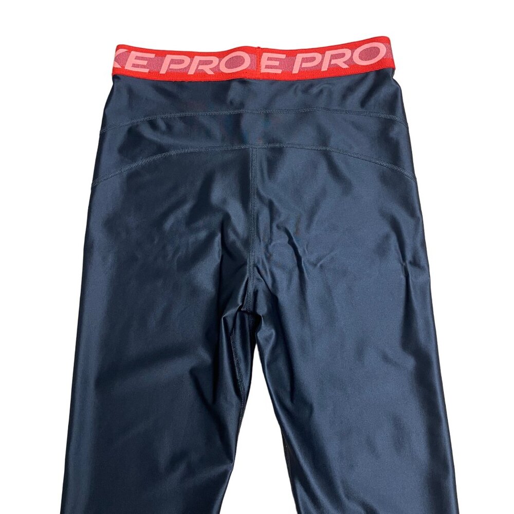 NIKE PRO LEGGINGS HIGH RISE DA0570-010 SIZE M ATHLETIC STRETCH TRAINING 7/8 LOGO - Picture 4 of 10